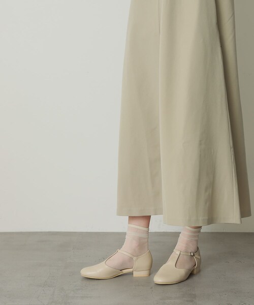 SENSE OF PLACE by URBAN RESEARCH（センスオブプレイスバイアーバンリサーチ）の「セパレートTストラップシューズ（その他シューズ・レディース・BLACK/IVORY・S/M/L）」の12枚目の写真