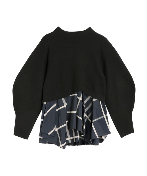 新品未着用品 ELENDEEK BACK PLEATS LAYERED KT ELENDEEK（エレンディーク）の「BACK PLEATS LAYERED KT（ニット
