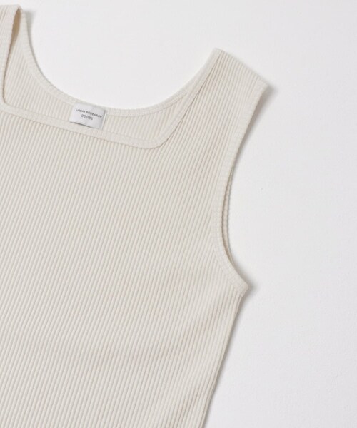 URBAN RESEARCH DOORS（アーバンリサーチドアーズ）の「針抜きテレコスクエアタンクトップ（タンクトップ・レディース・IVORY/BEIGE/BLACK・Free）」の6枚目の写真