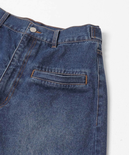 KBF（ケイビーエフ）の「WIDEレッグアジャストデニム（デニムパンツ・レディース・BLUE/L.BLUE・36/38）」の6枚目の写真