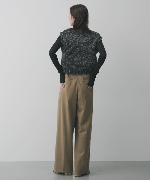 SENSE OF PLACE by URBAN RESEARCH（センスオブプレイスバイアーバンリサーチ）の「『洗濯可』ミックスカラーローゲージベスト（ベスト・レディース・BLACK/NAVY/IVORY・One）」の20枚目の写真