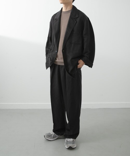 ITEMS URBANRESEARCH（アイテムズ アーバンリサーチ）の「Linen Blend Tapered Pants（その他パンツ・メンズ・NVY/BRN/BLK・M/L）」の10枚目の写真
