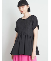 ELENDEEK | MATERIAL COMBI TN【セットアップ対応可能】(シャツ/ブラウス)