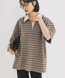 KBF | パイルボーダーラガーTEE(Tシャツ/カットソー)