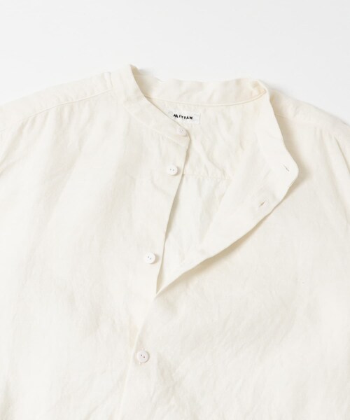 かぐれ（カグレ）の「MITTAN　和紙大麻シャツ（シャツ/ブラウス・レディース・白/墨黒・2）」の5枚目の写真