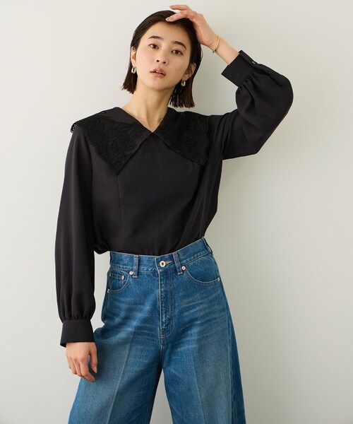 ROPE'(ロペ)の「レースカラーコンパクトブラウス/イージーケア(シャツ/ブラウス・レディース・ホワイト・F)」の18枚目の写真
