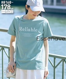 nissen | 高身長　綿100％ロゴプリントTシャツ（トールサイズ）Essenave(Tシャツ/カットソー)