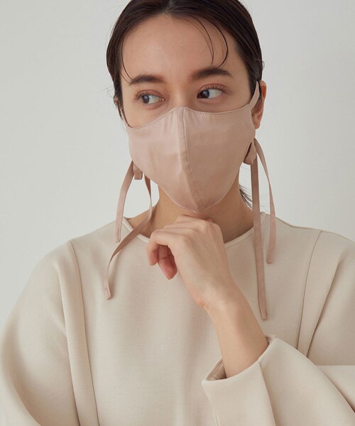 ADAM ET ROPE'（アダムエロペ）の「【WEB限定】シルクフォルムリボンマスク（その他・レディース・ブラック/キャメル/ベージュ/ピンク・F）」の18枚目の写真