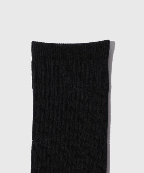 ADAM ET ROPE'(アダムエロペ)の「【BAL/バル】JACQUARD SOLID SOCKS(ソックス/靴下・メンズ・ブラック・F)」の3枚目の写真