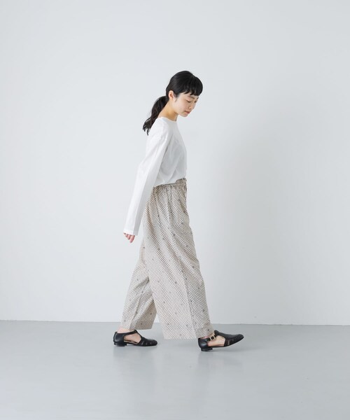 かぐれ（カグレ）の「maison de soil　BLOCK PRINT EASY PANTS（その他パンツ・レディース・LT BEIGE・2）」の10枚目の写真