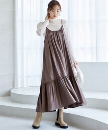 miclat | 大きいサイズ　フェイクレザー調キャミワンピース　miclat(ワンピース)