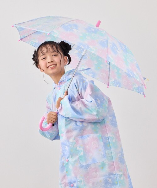 ROPE' PICNIC(ロペピクニック)の「【KIDS/キッズ】アソート柄長傘(長傘・キッズ・サックス/ラベンダー系/ピンク・F)」の2枚目の写真