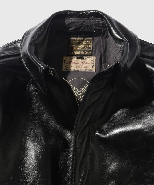 ADAM ET ROPE'（アダムエロペ）の「【BUZZ RICSONS WILLIAM GIBSON COLLECTION】BLACK A-2（ライダースジャケット・メンズ・ブラック・40/42/44）」の6枚目の写真