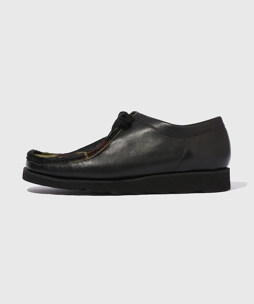 ADAM ET ROPE'（アダムエロペ）の「【Padmore&Barnes for WILD LIFE TAILOR】EX COMBI LEATHER MOC（モカシン/デッキシューズ・メンズ・グリーン系・24.5/25.5/26.5/27.5）」の3枚目の写真