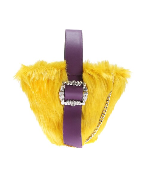 PAMEO POSE(パメオポーズ)の「Fur Triangle Bag(ショルダーバッグ・レディース・ブラック/イエロー・F)」の3枚目の写真