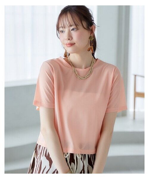 nissen（ニッセン）の「大きいサイズ　シアートップス　miclat（Tシャツ/カットソー・レディース・オレンジ/パープル/ホワイト・L/LL/3L/4L/5L/6L/8L/10L）」の20枚目の写真