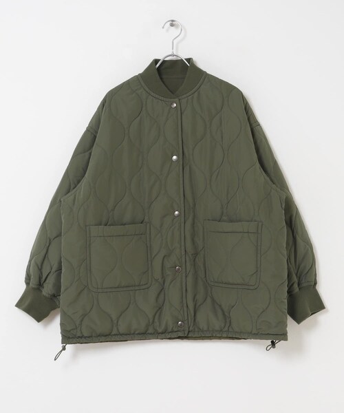 URBAN RESEARCH DOORS(アーバンリサーチドアーズ)の「FORK&SPOON SORONAリバーシブルブルゾン(ブルゾン・レディース・BLACK/BEIGE/KHAKI・1)」の3枚目の写真
