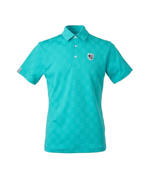 ロゴジャガードジャージー半袖シャツ/UV・吸水