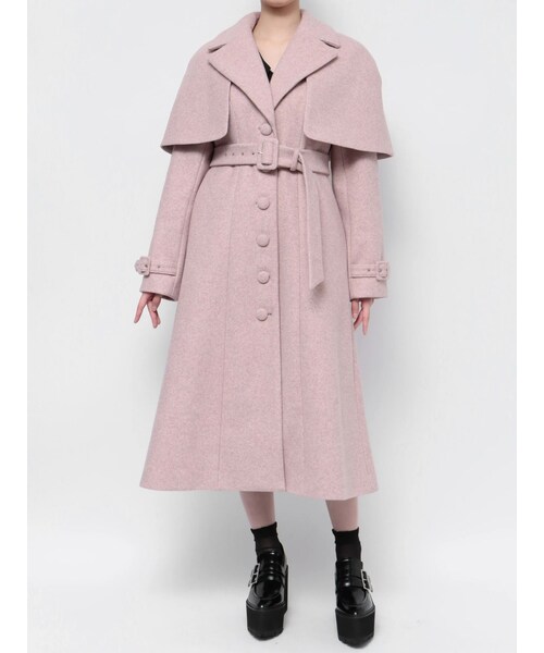 EATME（イートミー）の「ケープロングコート（その他アウター・レディース・アイボリー/ブラック/ピンク・S/M）」の12枚目の写真