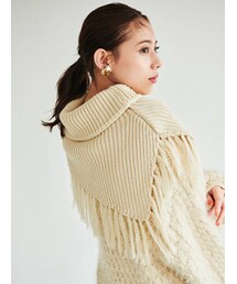 dazzlin | フリンジスヌードケーブルトップス(ニット/セーター)