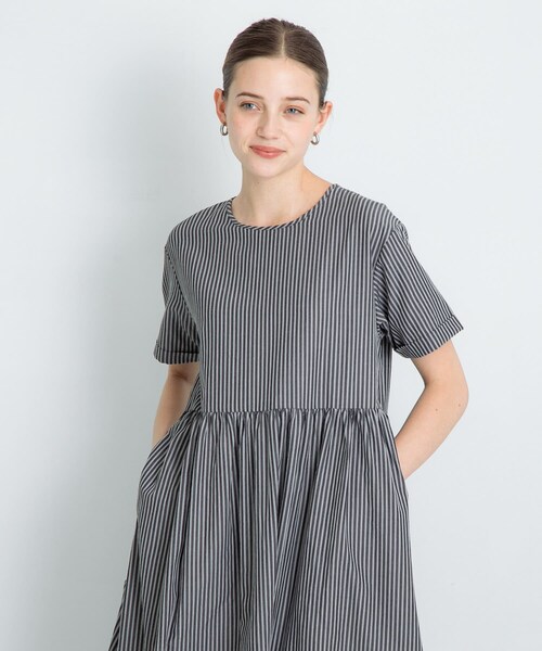 URBAN RESEARCH Sonny Label（アーバンリサーチサニーレーベル）の「ストライプサッカーワンピース（ワンピース・レディース・ブルー/ミント/ブラック・FREE）」の7枚目の写真