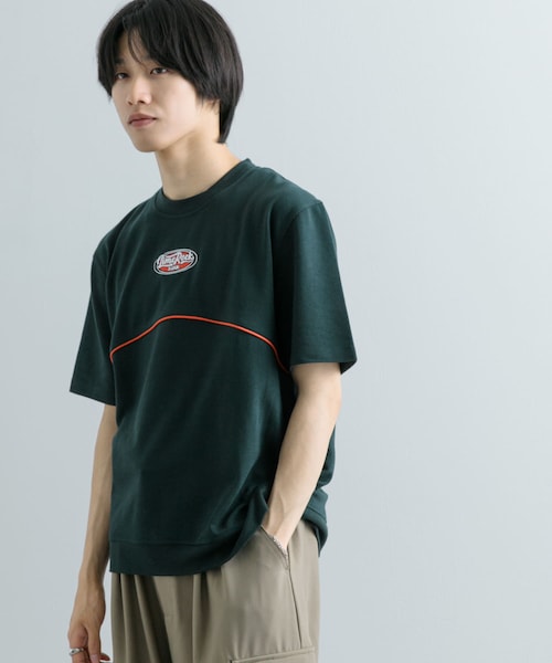 SENSE OF PLACE by URBAN RESEARCH(センスオブプレイスバイアーバンリサーチ)の「ブロックドデザインTシャツ(5分袖)(Tシャツ/カットソー・メンズ・BLK×WHT/GRN×ORG/BLU×YEL・M/L)」の20枚目の写真