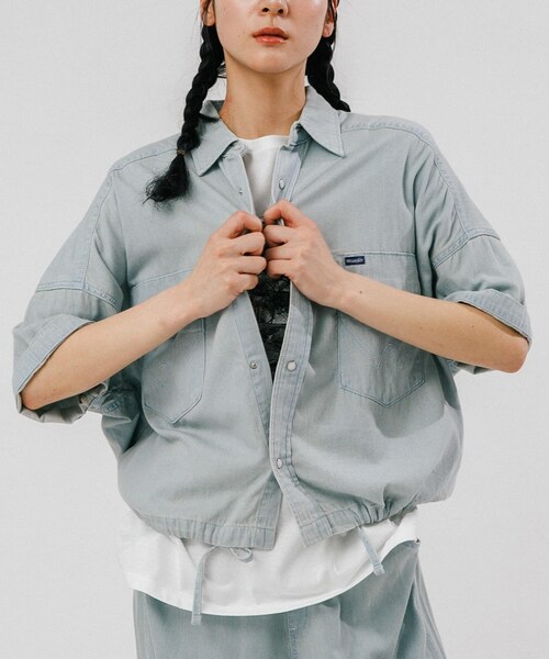 EKAL(エカル)の「『別注』Wrangler×EKAL ライトデニムワークシャツ(シャツ/ブラウス・レディース・USED/O.W・Free)」の5枚目の写真