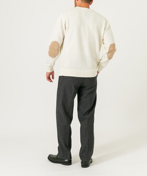 URBAN RESEARCH ROSSO（アーバンリサーチロッソ）の「『XLサイズあり』ハミルトンラムズウールエルボーパッチニット（ニット/セーター・メンズ・BLACK/BEIGE/GREIGE/NAVY/BLUE/WHITE/CHARCOAL・S/M/L/XL）」の20枚目の写真