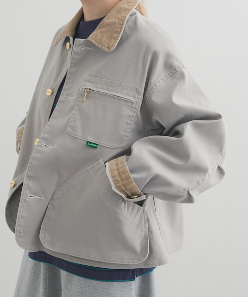 URBAN RESEARCH DOORS（アーバンリサーチドアーズ）の「L.L.Bean JAPAN EDITION HARBOR FIELD COAT（テーラードジャケット・レディース・NATURAL/FADESADDLE/SALMON/FADEBLUE・M）」の10枚目の写真