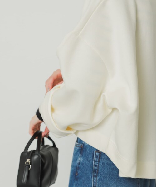 SENSE OF PLACE by URBAN RESEARCH(センスオブプレイスバイアーバンリサーチ)の「Vネッククロップドトップ(Tシャツ/カットソー・レディース・IVORY/PURPLE/BLACK・one)」の6枚目の写真