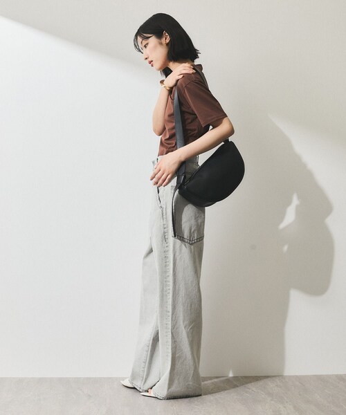 ADAM ET ROPE'(アダムエロペ)の「【WEB限定】・【サステナブル】ムスビショルダーバッグ(ショルダーバッグ・レディース・ブラック/オフホワイト/カーキ・F)」の7枚目の写真