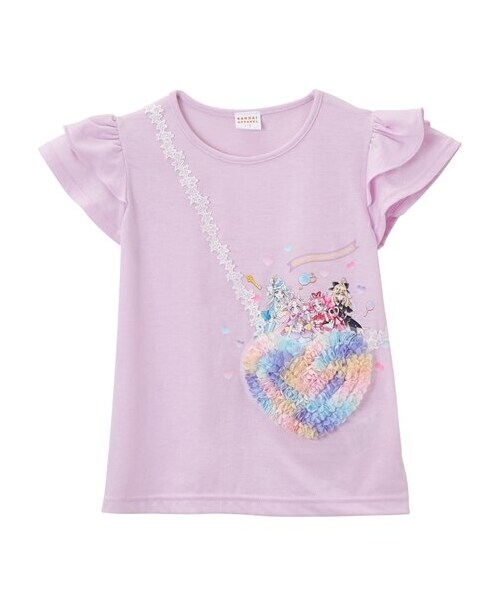 nissen（ニッセン）の「【名探偵プリキュア！】ポケット風半袖プリントTシャツ（女の子）（Tシャツ/カットソー・キッズ・パープル/ピンク・100/110/120）」の3枚目の写真