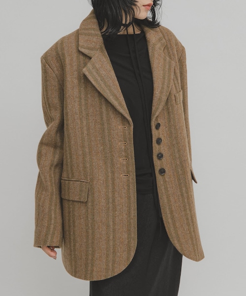 KBF（ケイビーエフ）の「ウールMIXテーラードジャケット（テーラードジャケット・レディース・ORANGE/GREEN・One）」の19枚目の写真