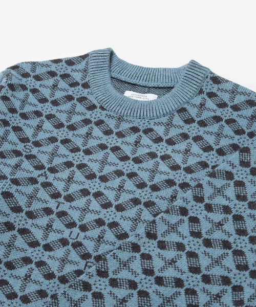 Saturdays NYC(サタデーズ ニューヨークシティ )の「GREG BLOCKPRINT SWEATER(ニット/セーター・レディース・サックス/ダークブラウン・XL/L/S/M)」の16枚目の写真