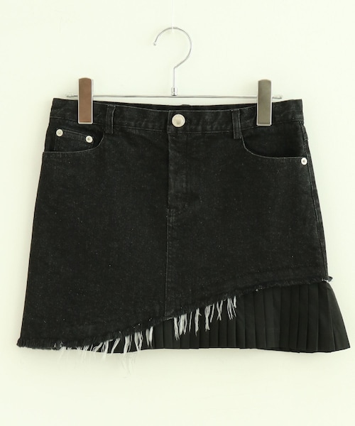 VIS（ビス）の「【reheat】デニムプリーツミニスカート（デニムスカート・レディース・ブラック・S/M）」の14枚目の写真