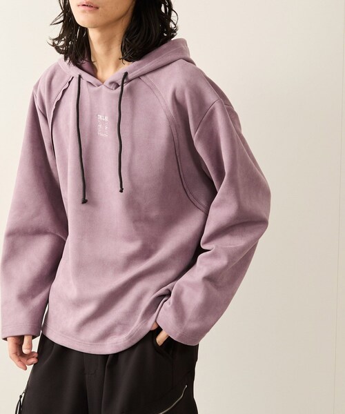 JUNRED(ジュンレッド)の「スエードタッチカットオフプルオーバー(パーカー・メンズ・チャコール/パープル・L/M/S)」の16枚目の写真