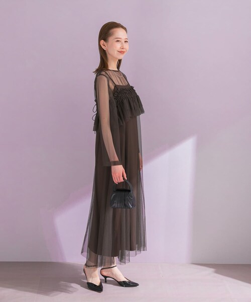URBAN RESEARCH ROSSO（アーバンリサーチロッソ）の「チュールキャミソールsetドレス（ワンピース・レディース・MINT/DARKBROWN・Free）」の15枚目の写真