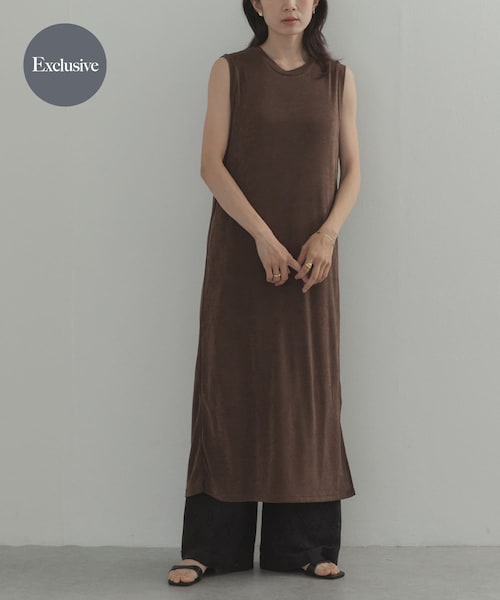 URBAN RESEARCH DOORS（アーバンリサーチドアーズ）の「『別注』Audrey and John Wad×DOORS　シャイニーベアフライスワンピース（ワンピース・レディース・ブラウン/カーキ・One）」の3枚目の写真
