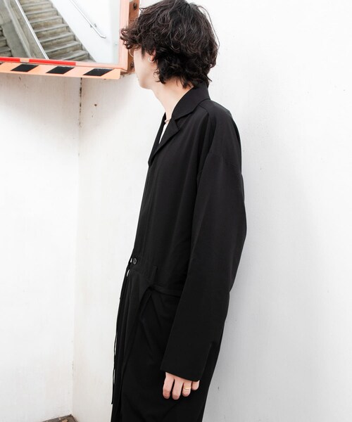 SENSE OF PLACE by URBAN RESEARCH（センスオブプレイスバイアーバンリサーチ）の「ベルトテッドジャンプスーツ（つなぎ/オールインワン・メンズ・BLACK/BEIGE・M/L）」の7枚目の写真