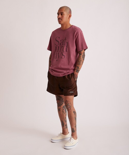 Saturdays NYC（サタデーズ ニューヨークシティ ）の「MILLER STACKED STANDARD SS TEE（Tシャツ/カットソー・レディース・ネイビー/パープル・L/M/S/XL）」の19枚目の写真