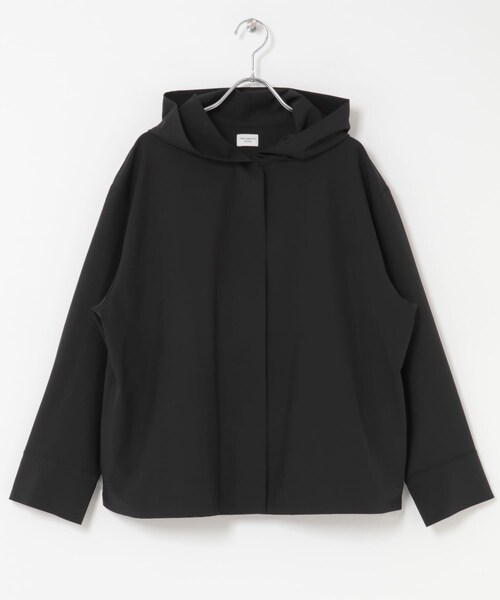 URBAN RESEARCH DOORS(アーバンリサーチドアーズ)の「『UR TECH MoLight』撥水UVカットフードジャケット(テーラードジャケット・レディース・CHARCOAL/BLACK・M)」の11枚目の写真