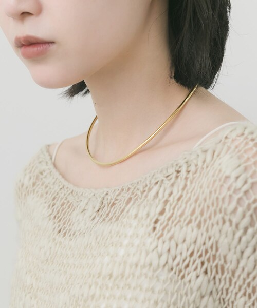 SMELLY（スメリー）の「ステンレススリムネックカフ（ネックレス・レディース・SLV/GLD・-）」の10枚目の写真