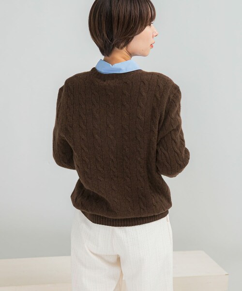 URBAN RESEARCH ROSSO（アーバンリサーチロッソ）の「POLO RALPH LAUREN　WOOL CASHMERE KNIT（ニット/セーター・レディース・NAVY/GREY/BROWN・S/M）」の14枚目の写真