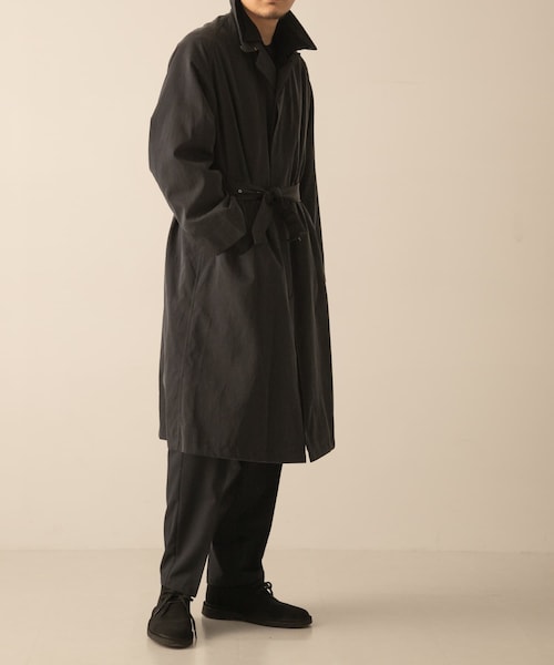URBAN RESEARCH(アーバンリサーチ)の「A PRESSE Lining Silk Coat(ステンカラーコート・メンズ・NAVY・2/3)」の1枚目の写真