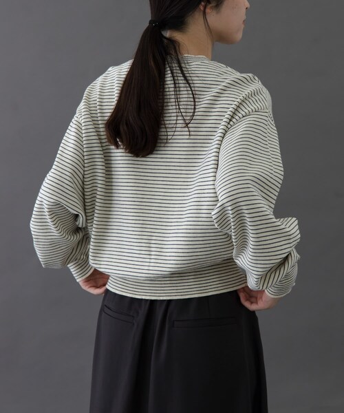 URBAN RESEARCH DOORS(アーバンリサーチドアーズ)の「FORK&SPOON ボーダークルーネックニット(ニット/セーター・レディース・IVOxNVY/GRYxNVY/BRNxBLU・1)」の7枚目の写真