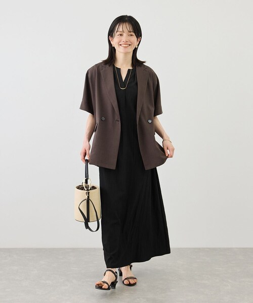 ROPE' PICNIC(ロペピクニック)の「リラックスワンピース(ワンピース・レディース・ブラック/ダークブラウン/ブルー/ワイン・F)」の9枚目の写真