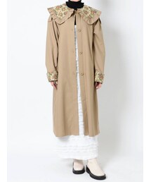 merry jenny | フリルカラージャガードコンビトレンチ(トレンチコート)