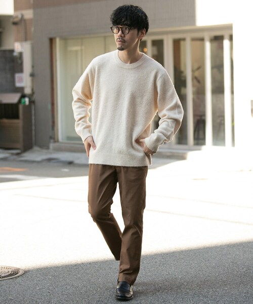 URBAN RESEARCH ROSSO（アーバンリサーチロッソ）の「『XLサイズあり』ウールシャギーニット（ニット/セーター・メンズ・KHAKI/IVORY/GREIGE/GRAY/NAVY/BLACK・S/M/L/XL）」の13枚目の写真