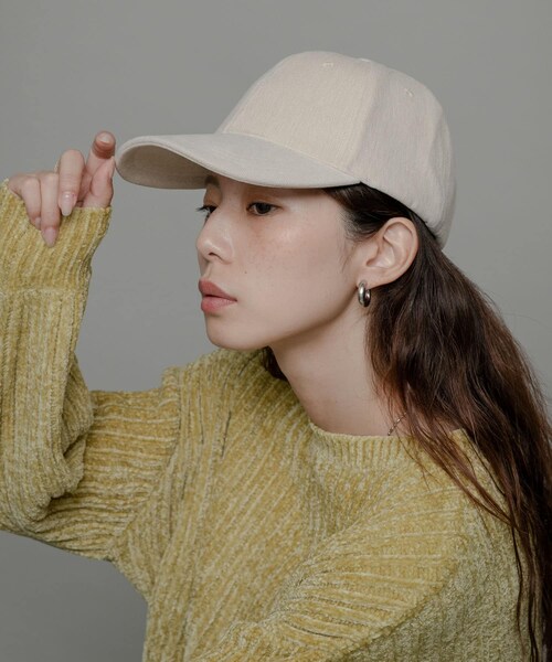 URBAN RESEARCH Sonny Label（アーバンリサーチサニーレーベル）の「ベロアタッチバックロゴCAP（キャップ・レディース・Lベージュ/キャメル/ネイビー・one）」の5枚目の写真
