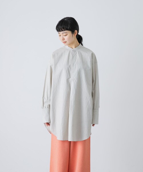 かぐれ（カグレ）の「コットンチュニックシャツ（シャツ/ブラウス・レディース・OFF/L/GRAY・Free）」の20枚目の写真